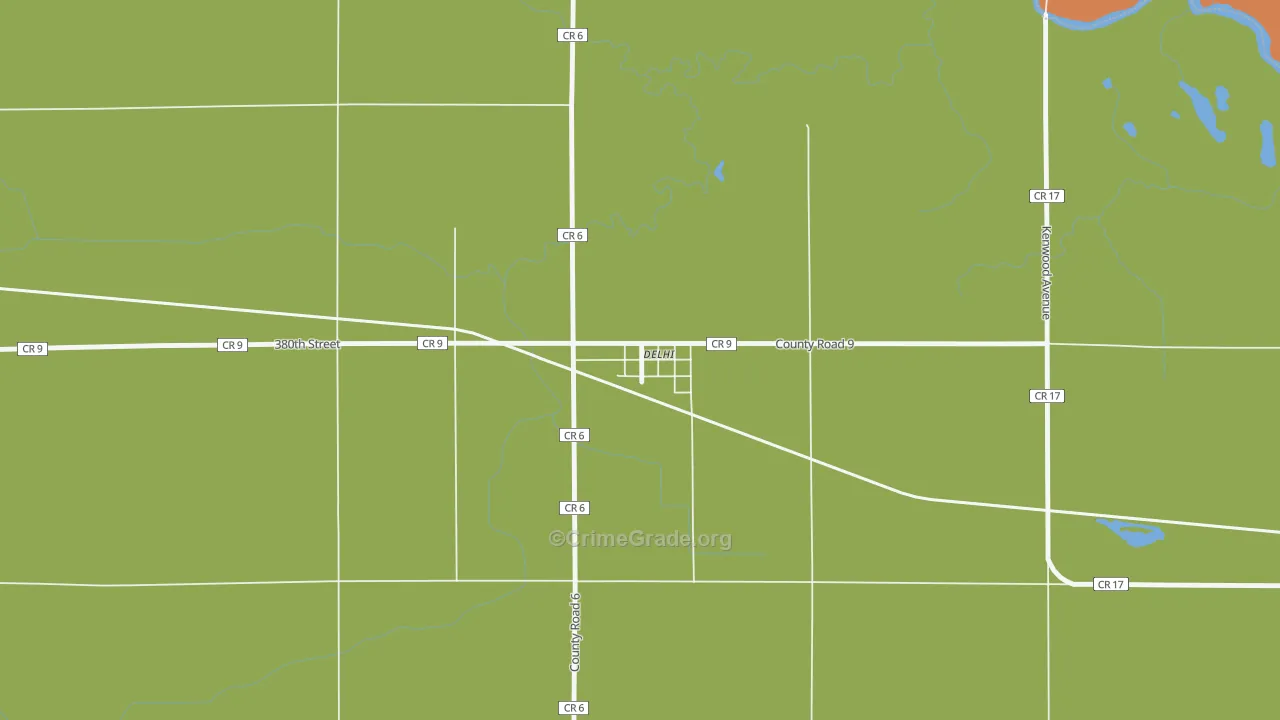Delhi, MN Map of Assault Rates