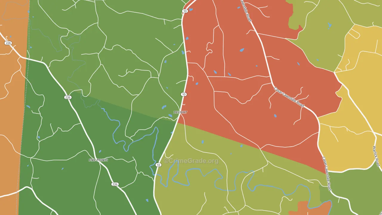 Delight, NC Map of Assault Rates