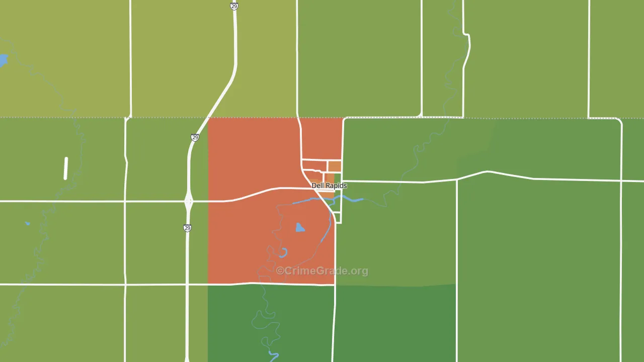 Dell Rapids, SD Map of Assault Rates