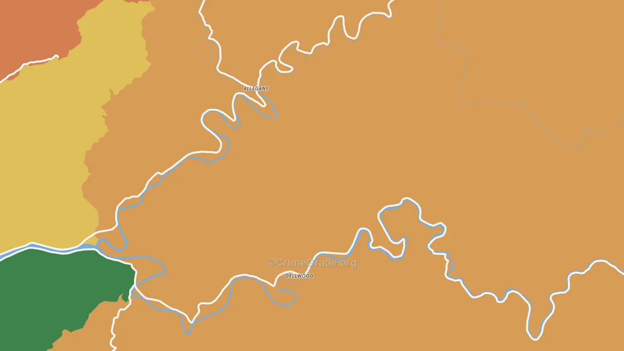 Dellwood, OR Map of Assault Rates