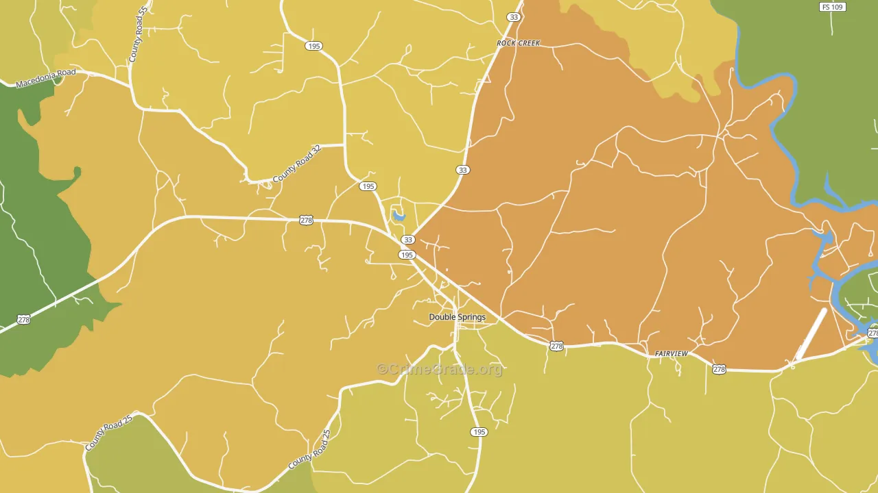 Delmar, AL Map of Assault Rates