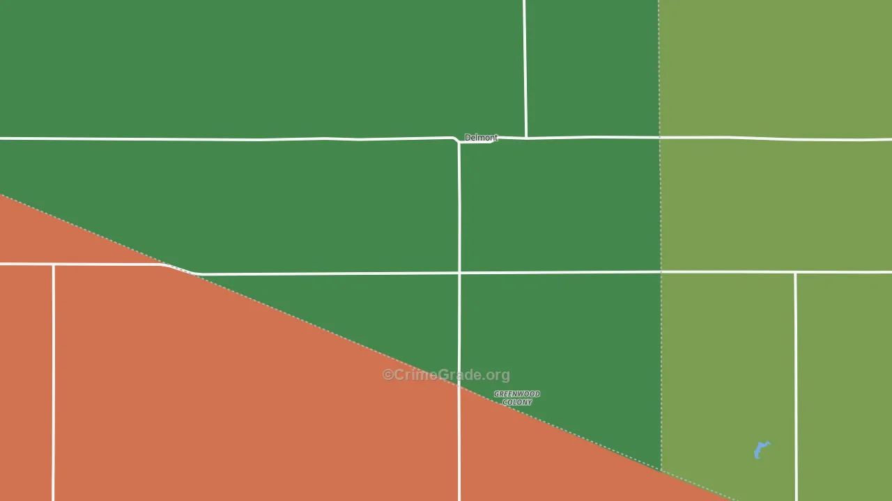 Delmont, SD Map of Assault Rates
