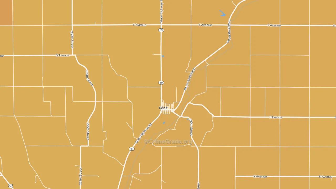 Deloit, IA Map of Assault Rates