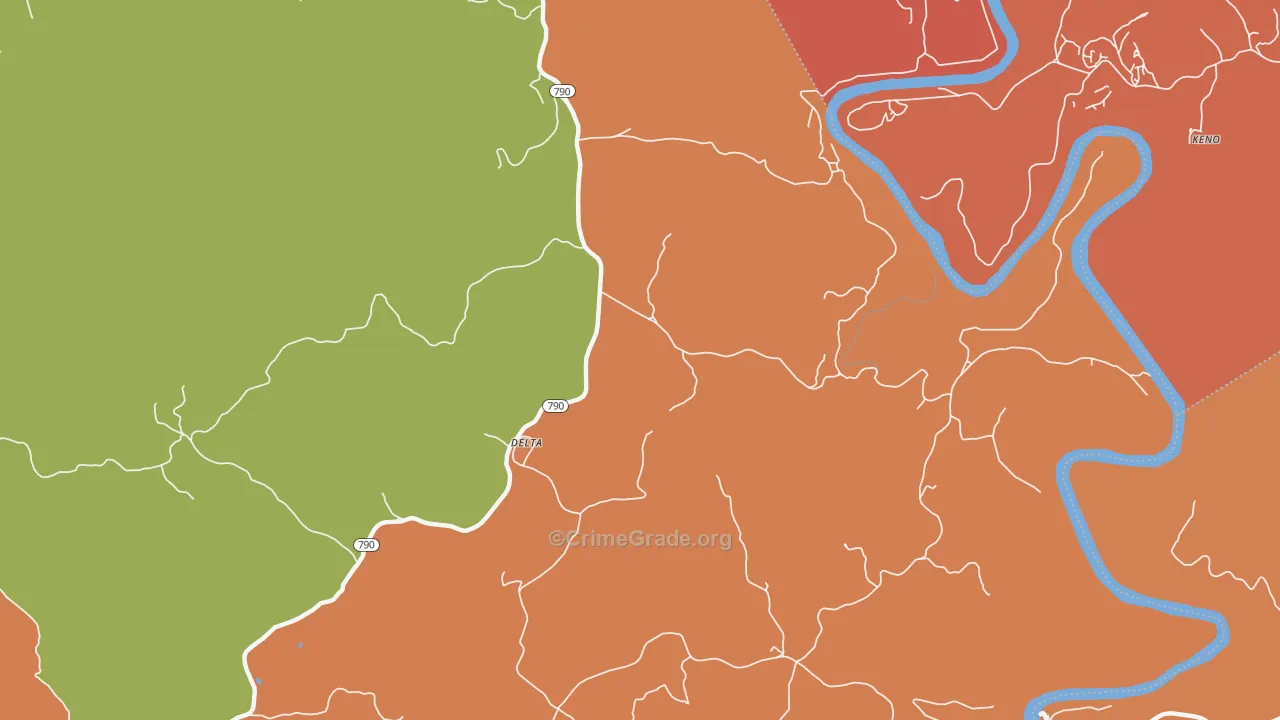 Delta, KY Map of Assault Rates