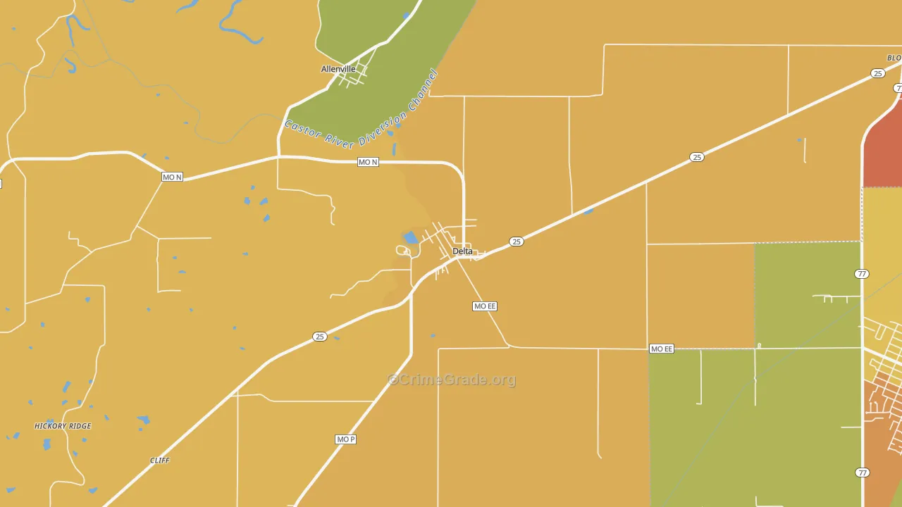 Delta, MO Map of Assault Rates