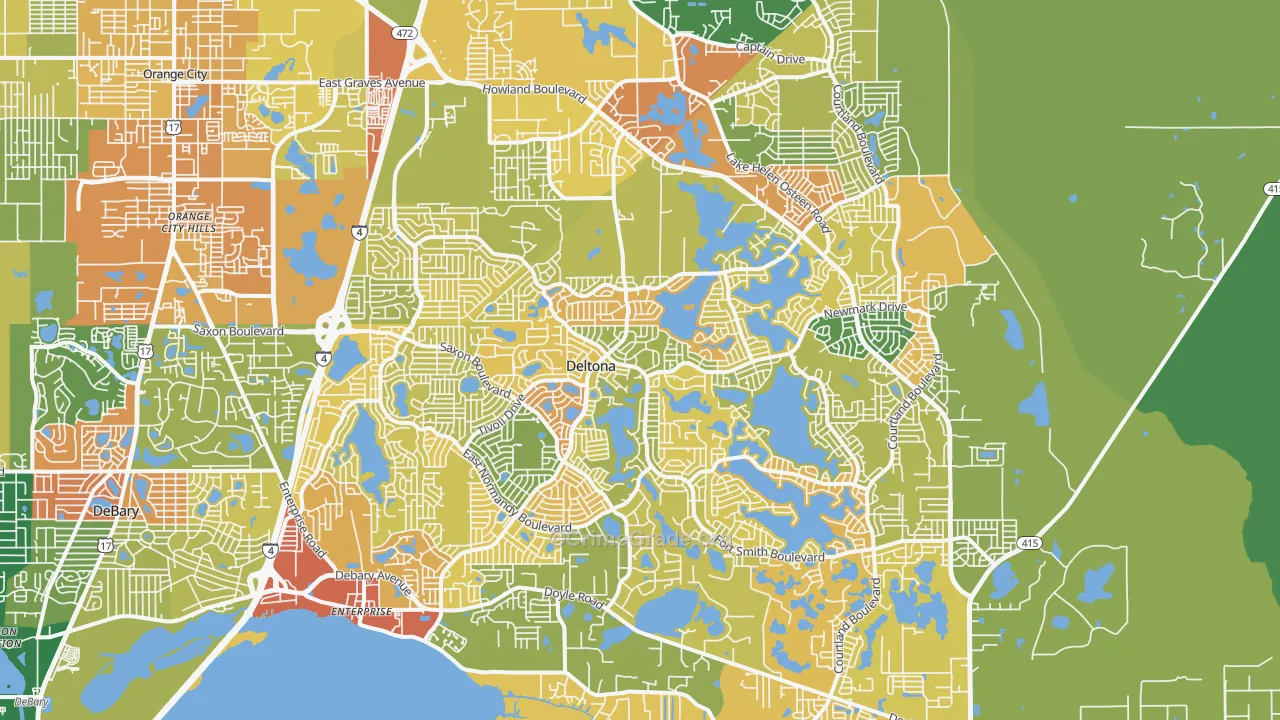 Deltona, FL Map of Assault Rates