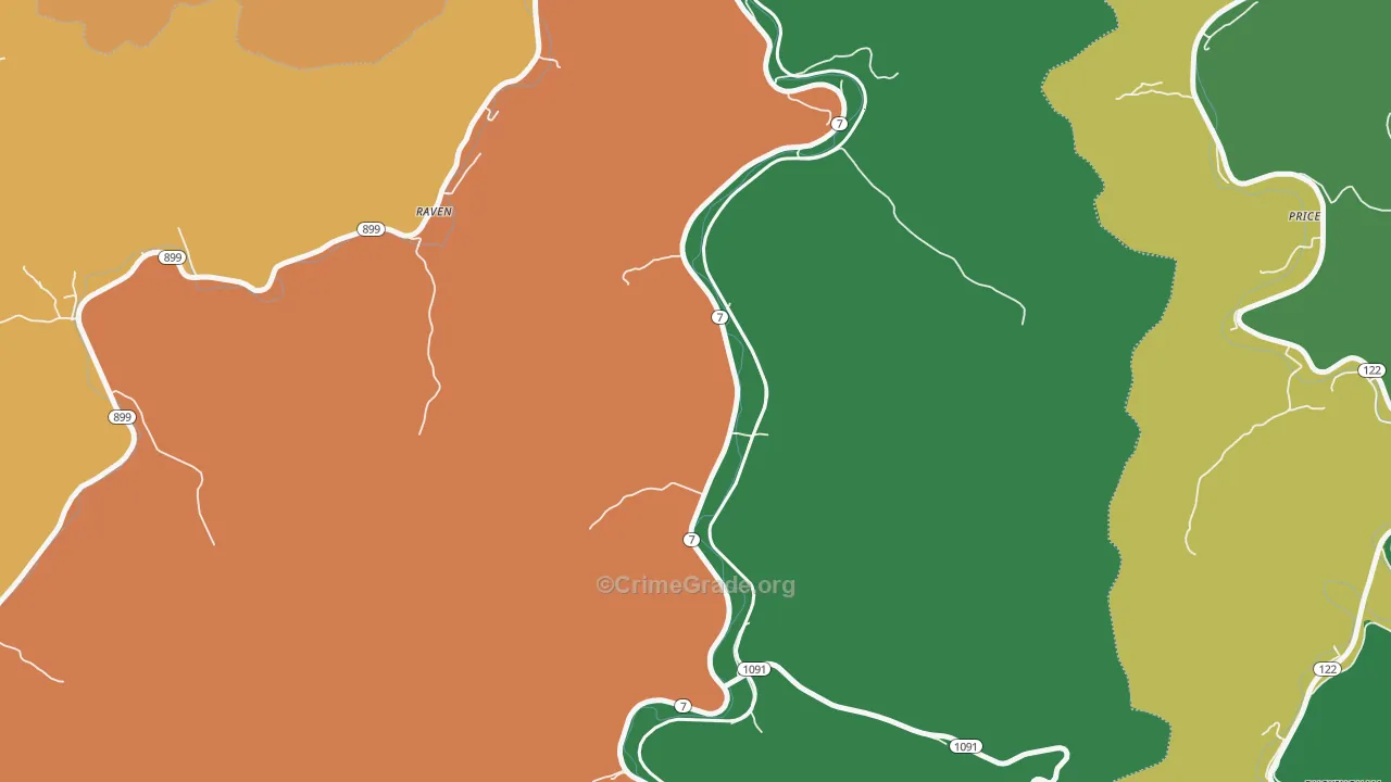 Dema, KY Map of Assault Rates