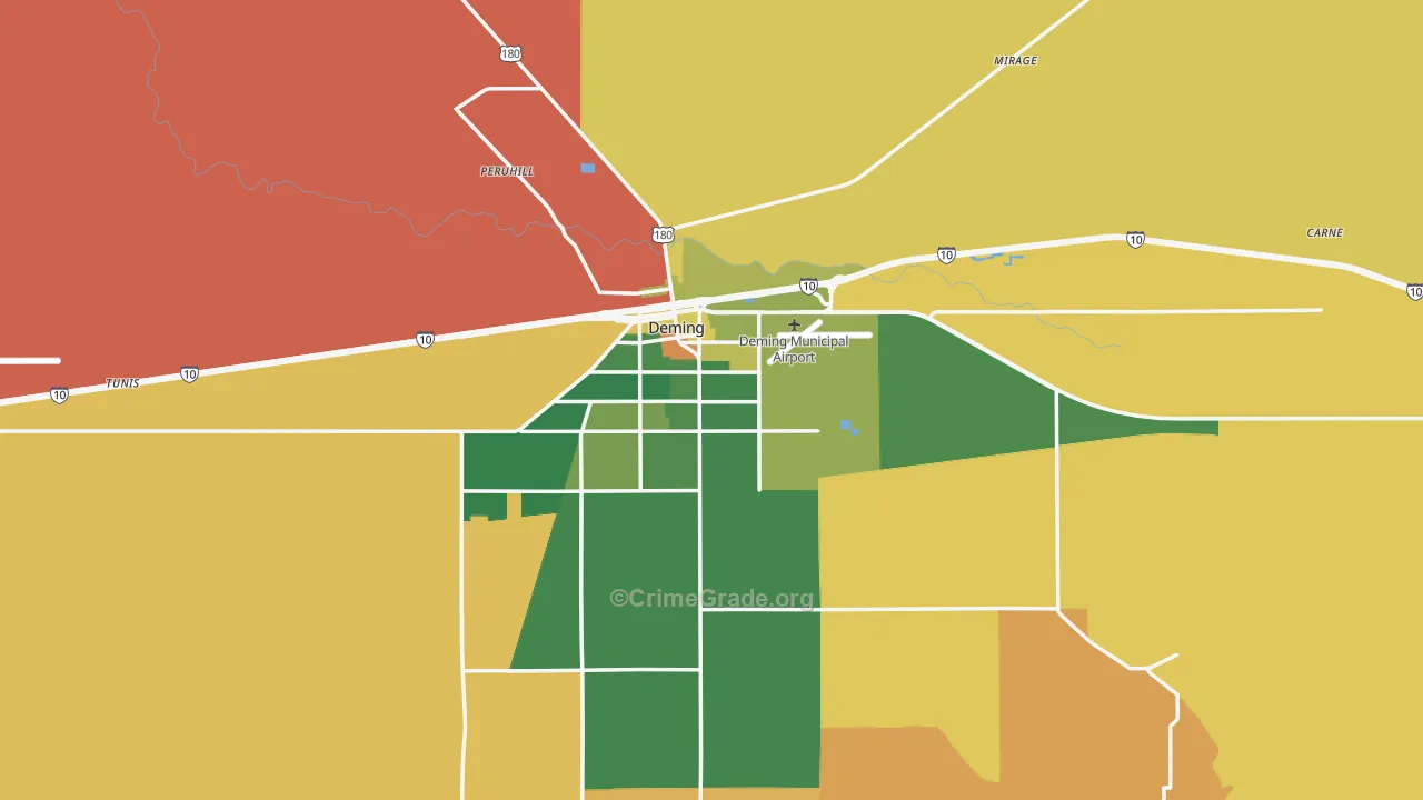 Deming, NM Map of Assault Rates