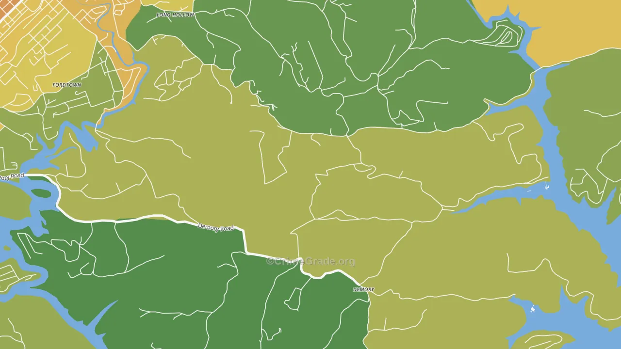 DeMory, TN Map of Assault Rates