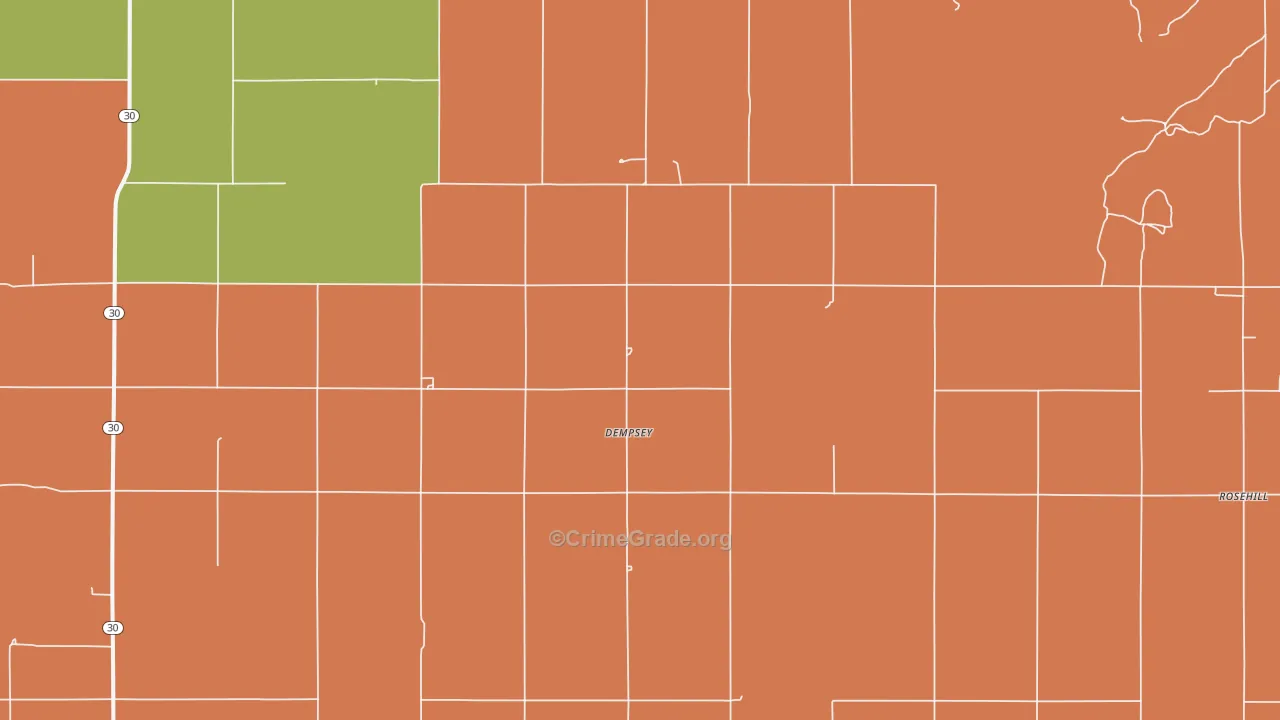 Dempsey, OK Map of Assault Rates