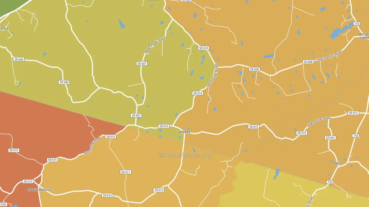 Denaro, VA Map of Assault Rates