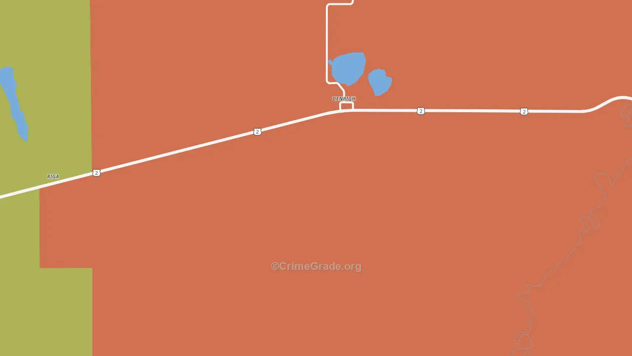 Denbigh, ND Map of Assault Rates