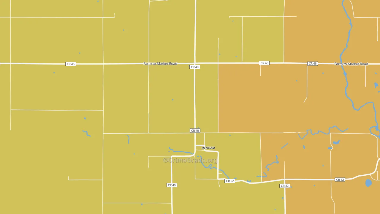 Denham, MN Map of Assault Rates
