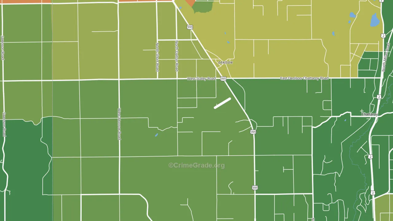 Denison, WA Map of Assault Rates