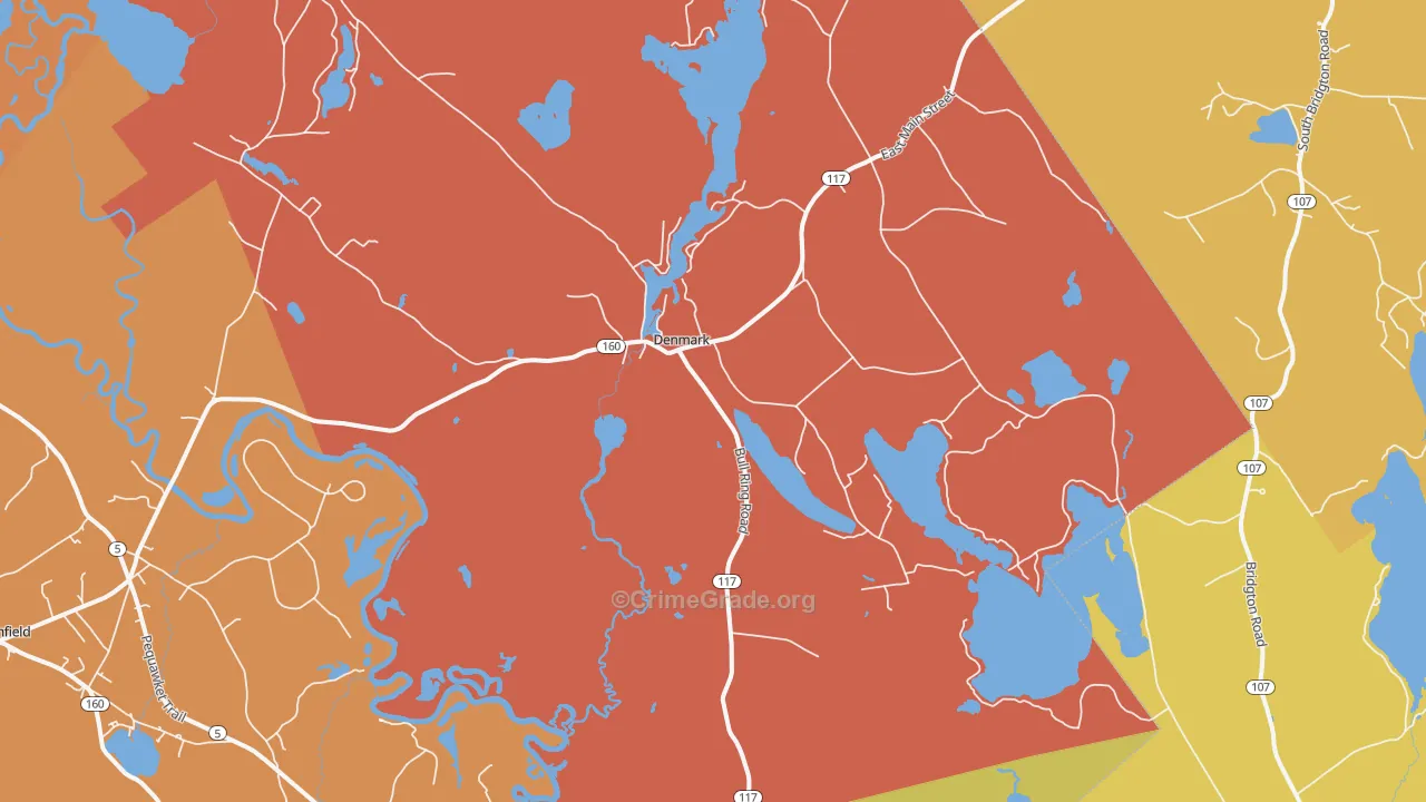 Denmark, ME Map of Assault Rates