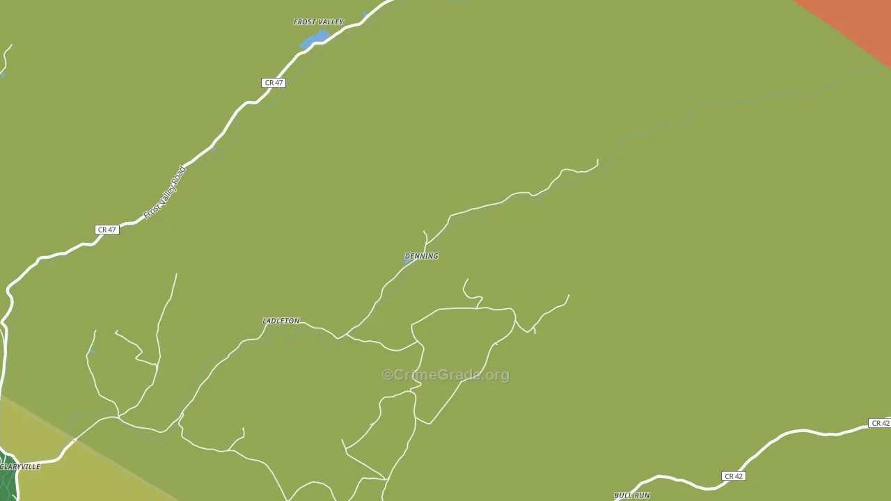 Denning, NY Map of Assault Rates