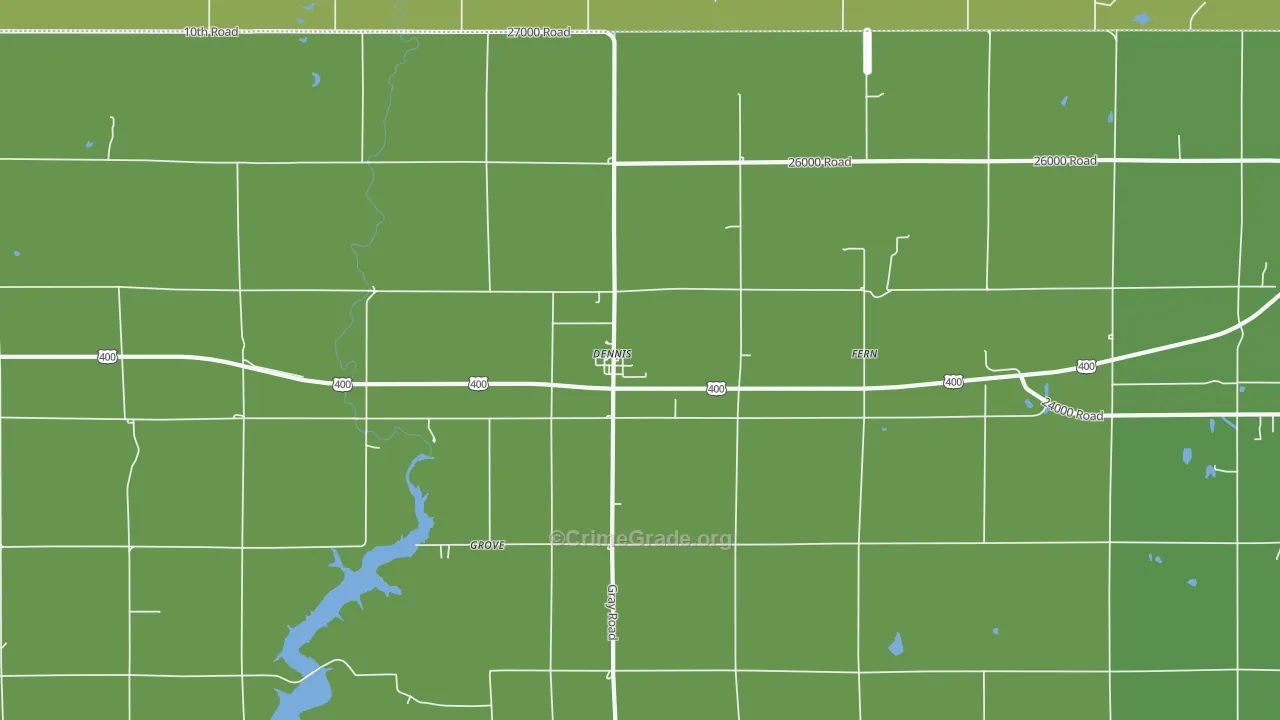 Dennis, KS Map of Assault Rates