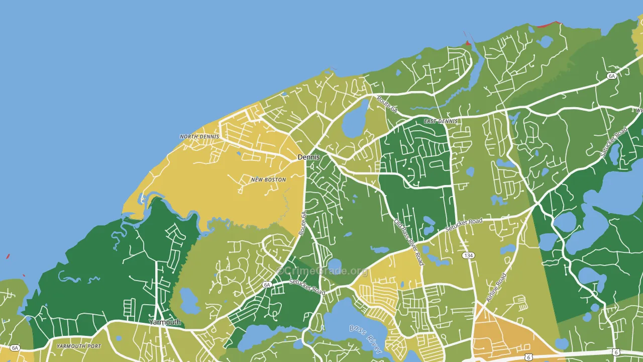 Dennis, MA Map of Assault Rates