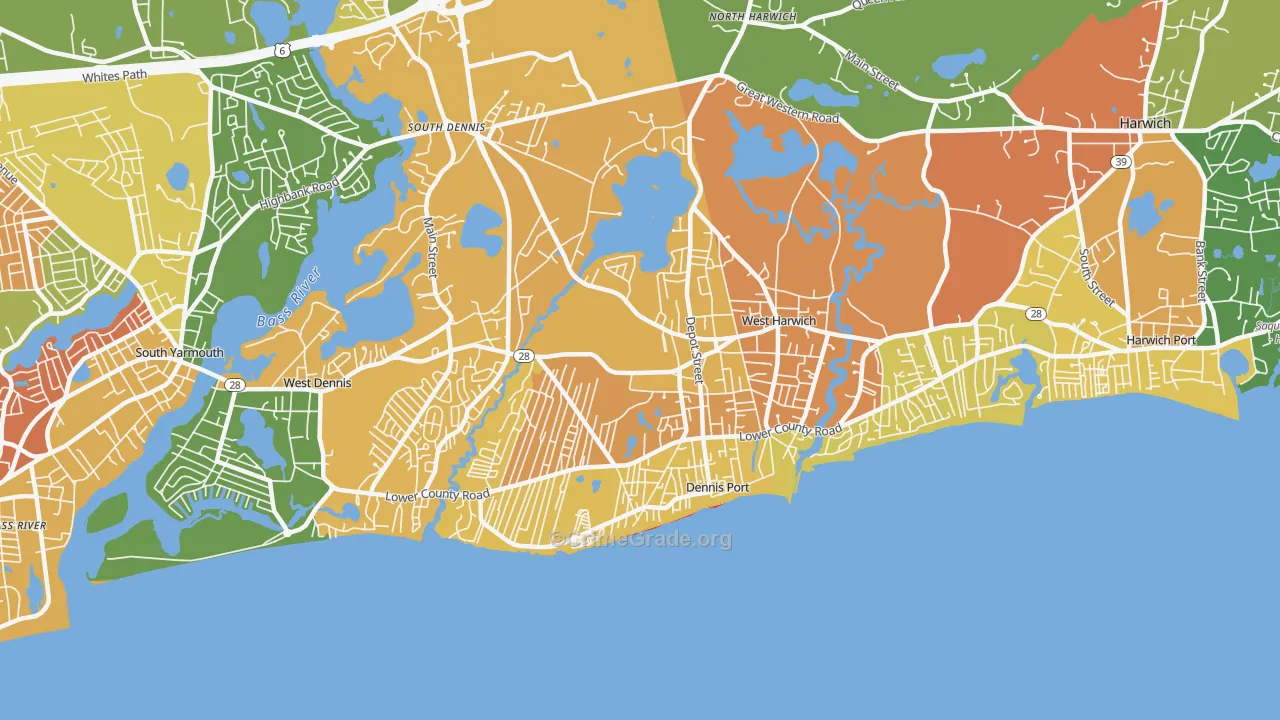 Dennis Port, MA Map of Assault Rates
