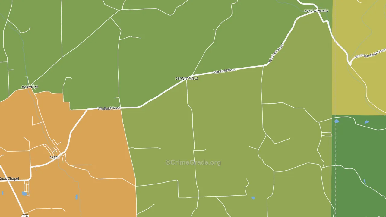 Dennys Mill, PA Map of Assault Rates