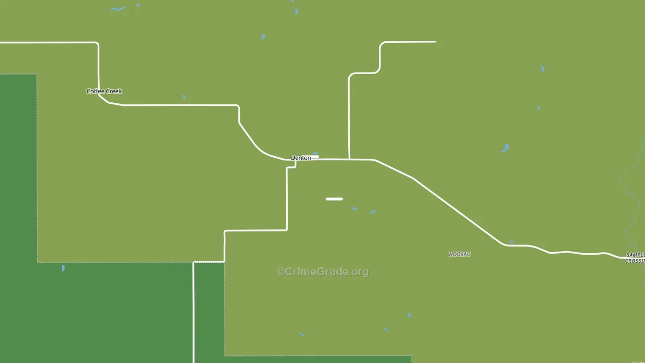 Denton, MT Map of Assault Rates