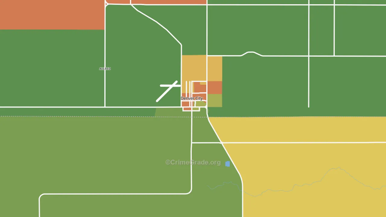 Denver City, TX Map of Assault Rates