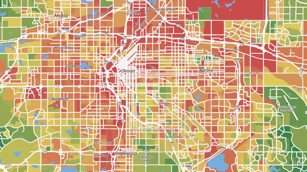 Denver, CO Map of Assault Rates