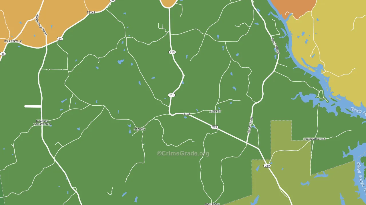 Denver, GA Map of Assault Rates