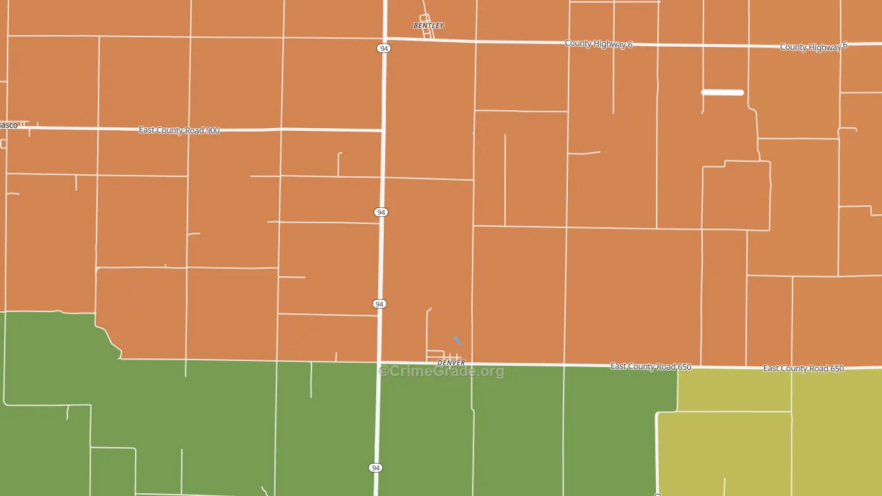 Denver, IL Map of Assault Rates