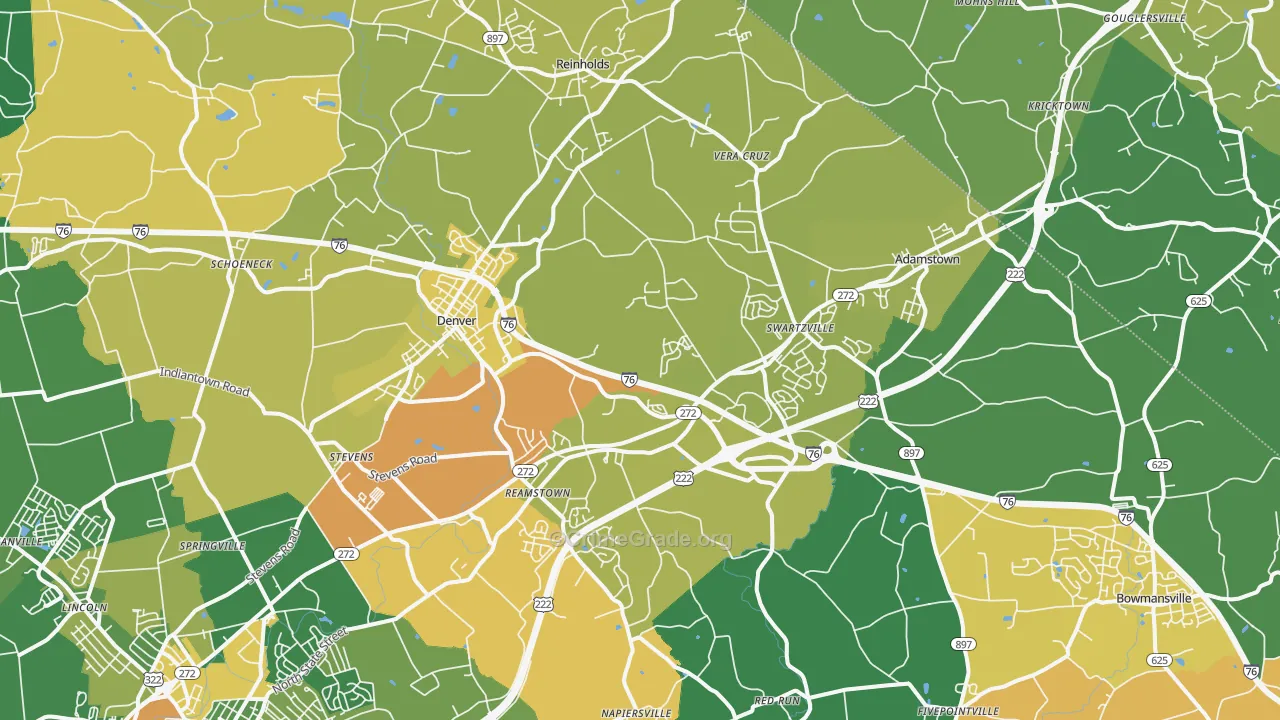 Denver, PA Map of Assault Rates