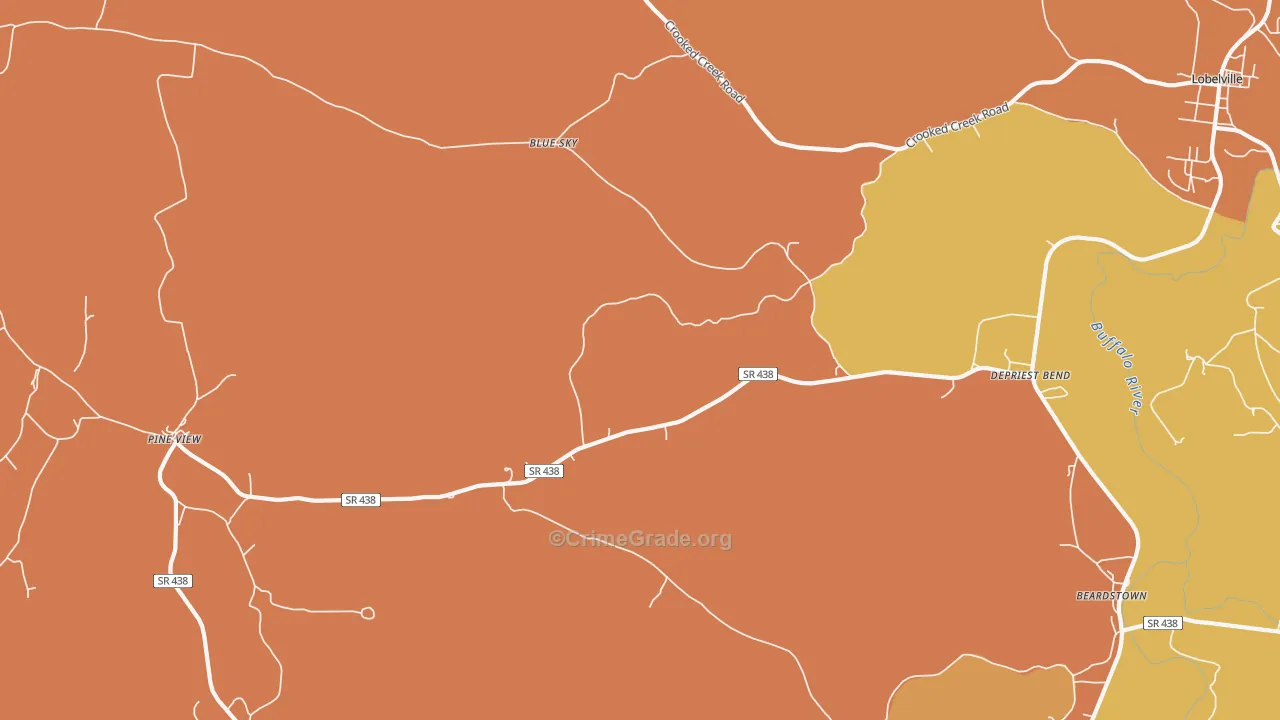 DePriest Bend, TN Map of Assault Rates