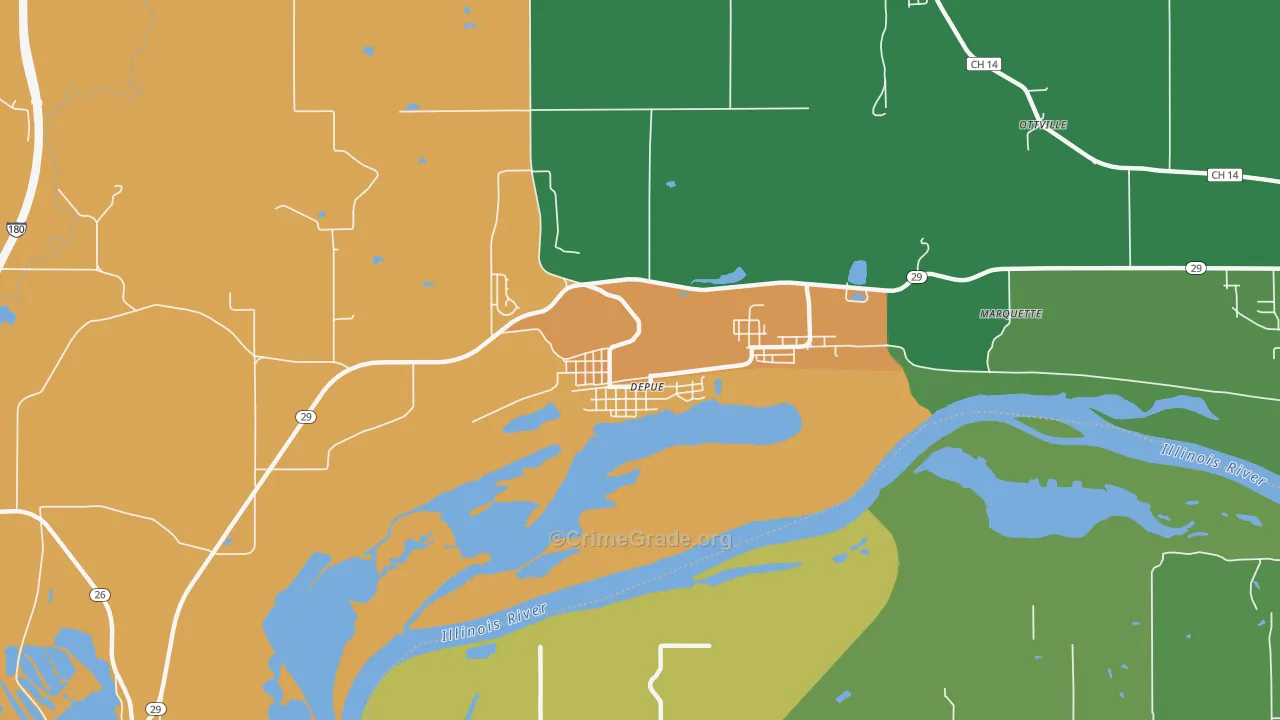 DePue, IL Map of Assault Rates