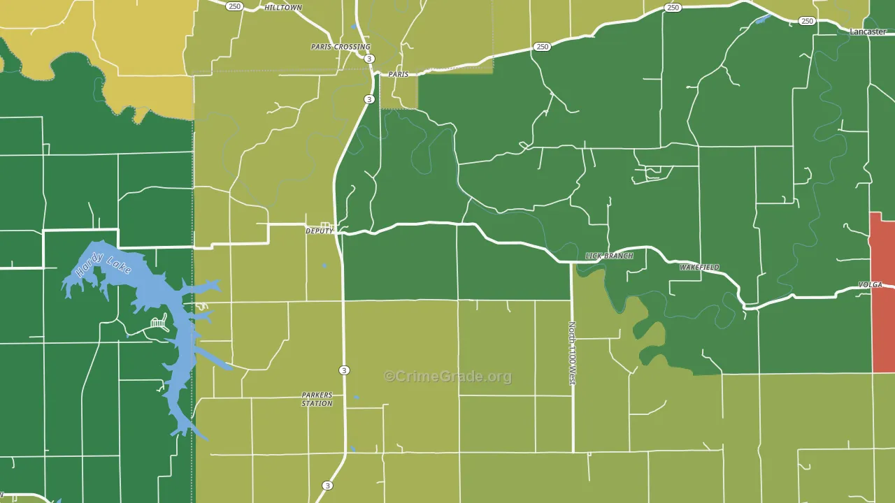 Deputy, IN Map of Assault Rates