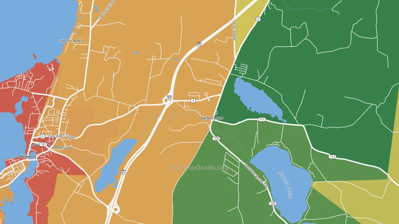Derby Center, VT Map of Assault Rates