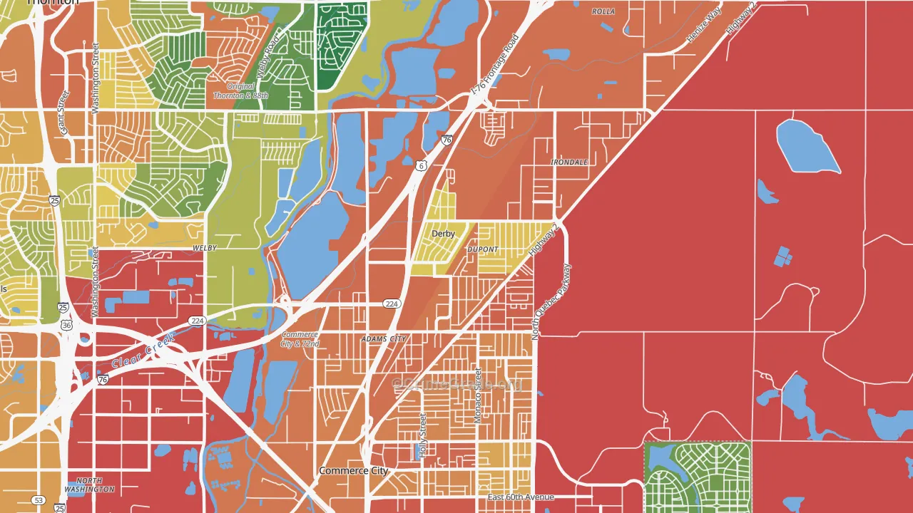 Derby, CO Map of Assault Rates
