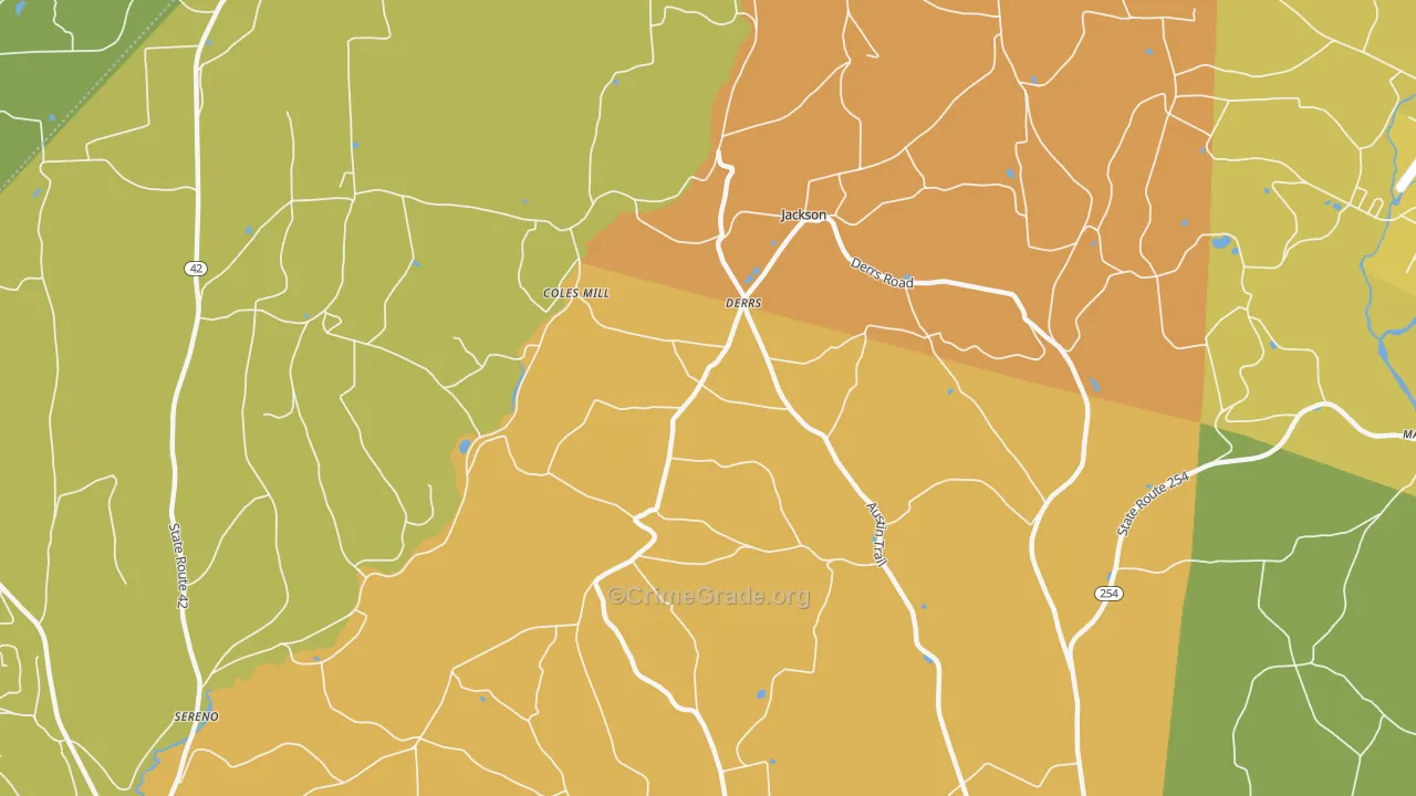 Derrs, PA Map of Assault Rates