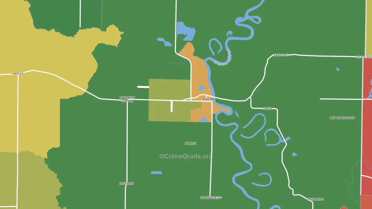 Des Arc, AR Map of Assault Rates