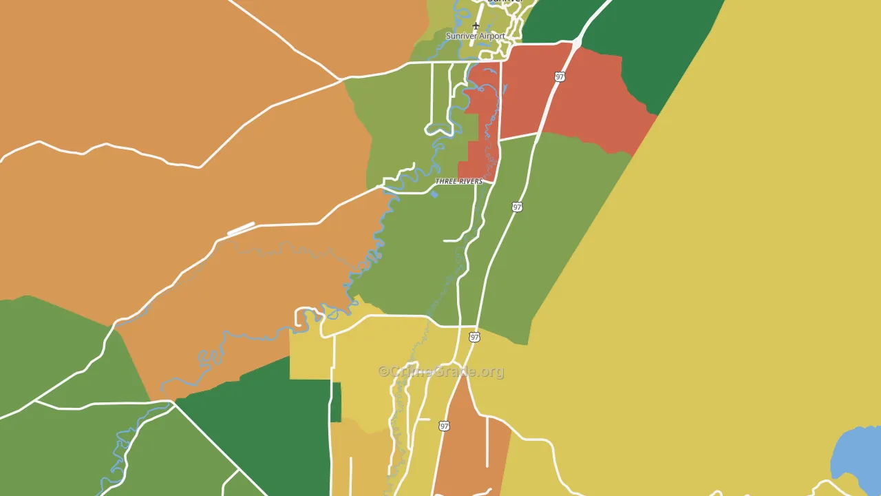 Deschutes, OR Map of Assault Rates