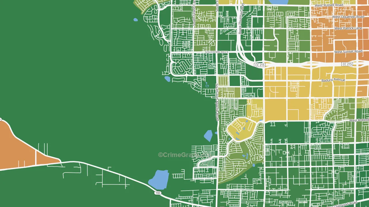 Desert Hills, Las Vegas, NV Map of Assault Rates