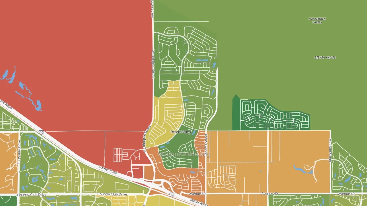 Desert Palms, CA Map of Assault Rates