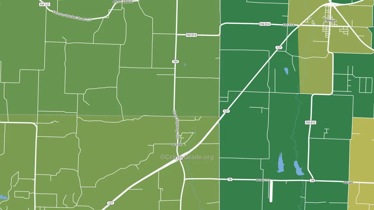 Desert, TX Map of Assault Rates