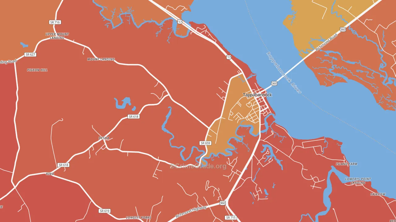 Desha, VA Map of Assault Rates