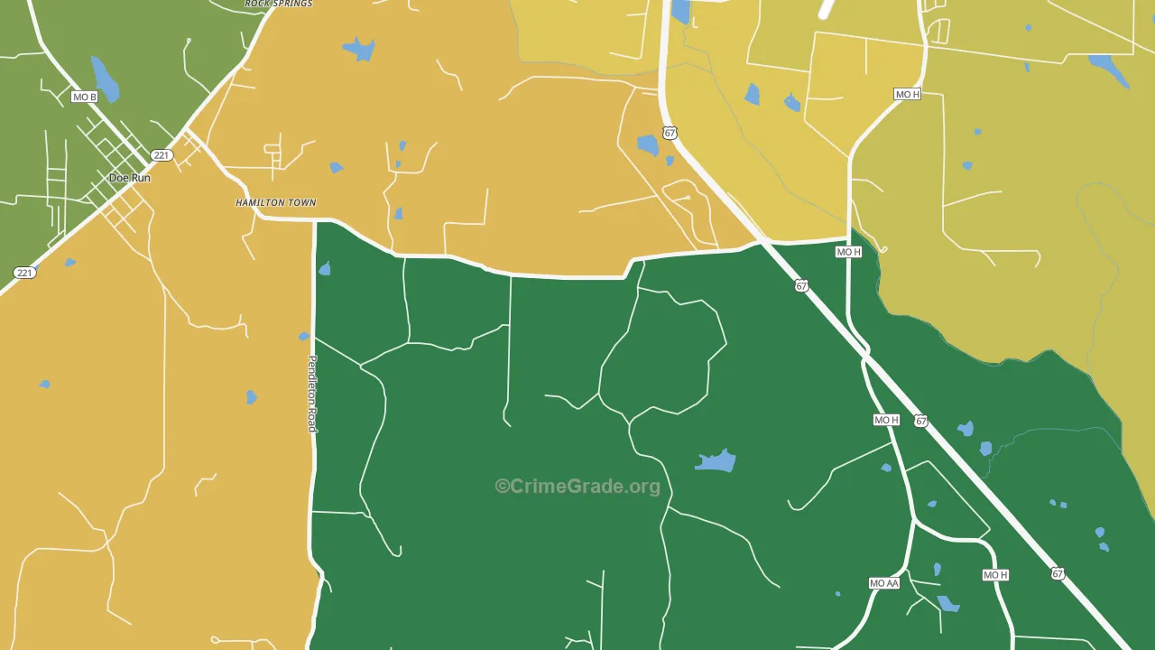 DeSmet, MO Map of Assault Rates