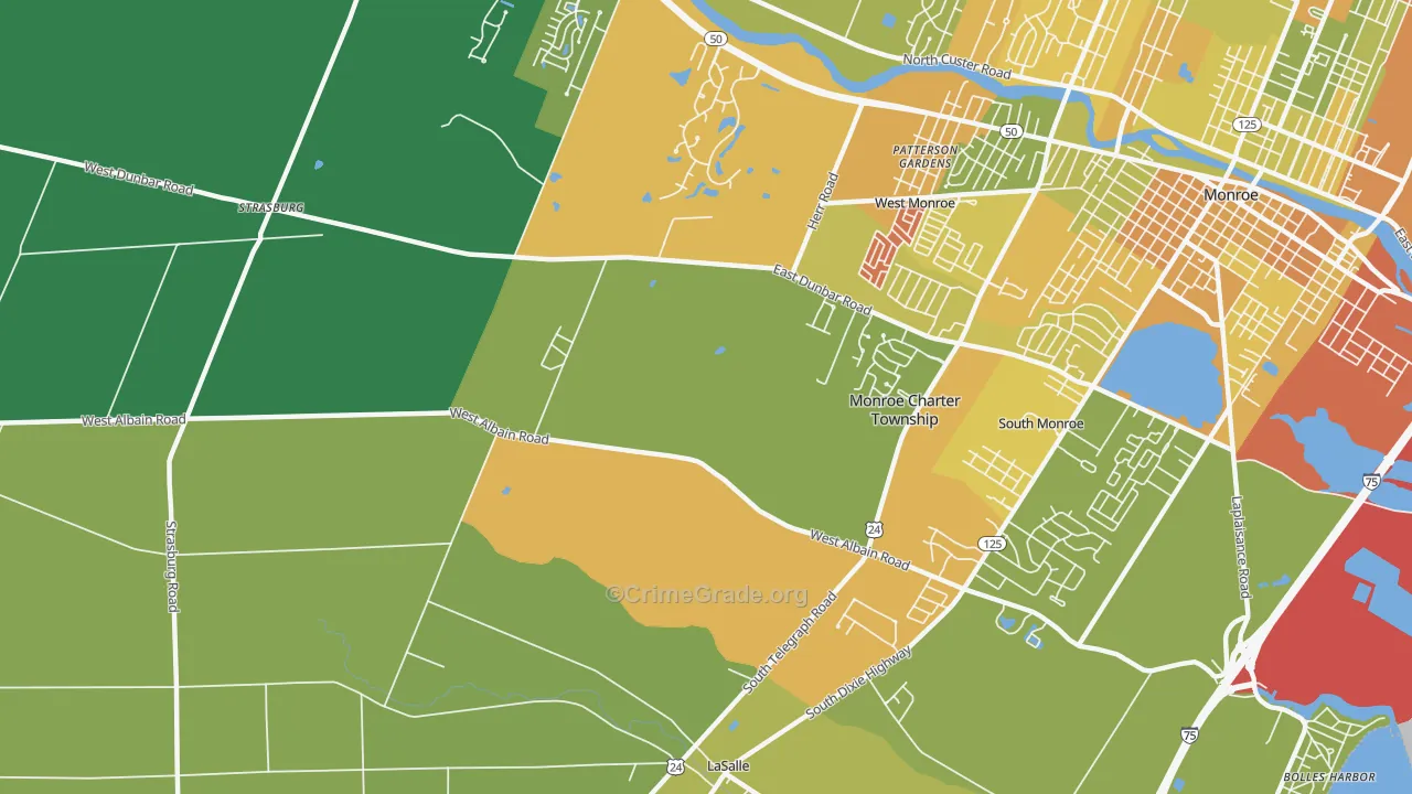 Detroit Beach, MI Map of Assault Rates