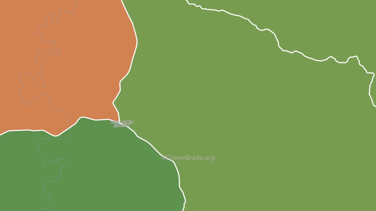 Devils Tower, WY Map of Assault Rates