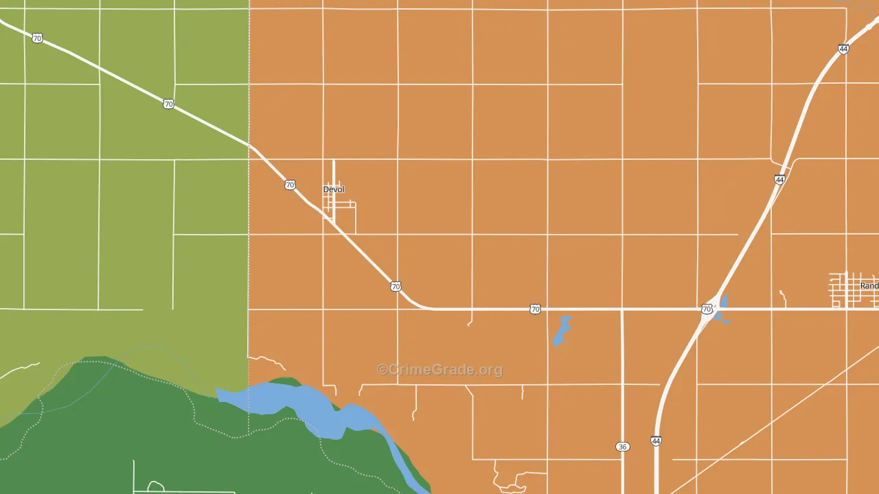 DeVol, OK Map of Assault Rates