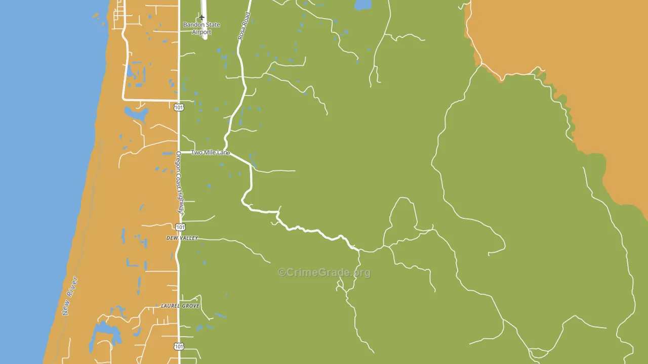 Dew Valley, OR Map of Assault Rates