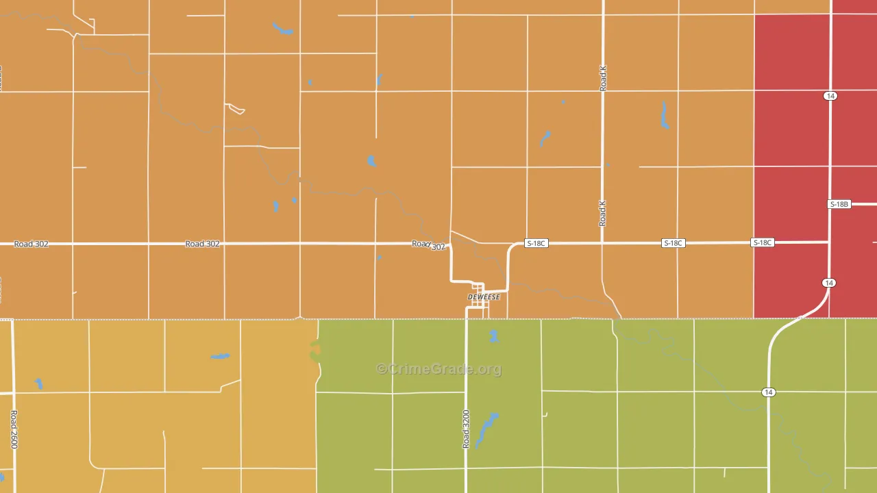 Deweese, NE Map of Assault Rates