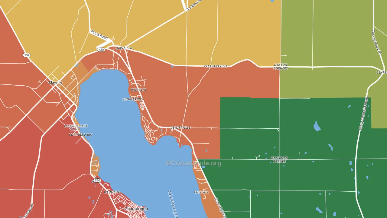 Dewittville, NY Map of Assault Rates