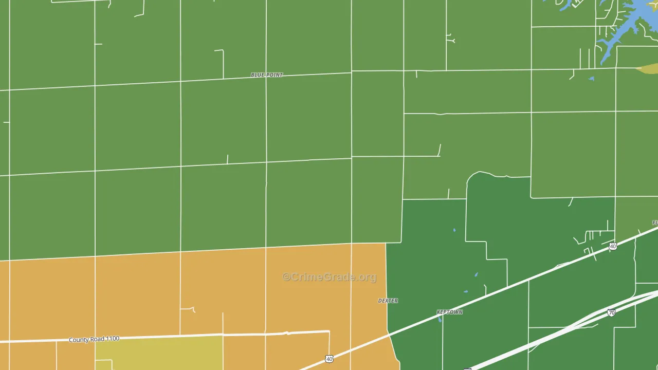 Dexter, IL Map of Assault Rates